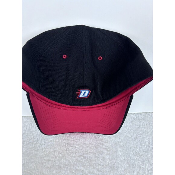 DePaul Blue Demons Fitted Hat Wool USA Size 7 1/2 Vintage Logo Black Cap - Picture 2 of 3